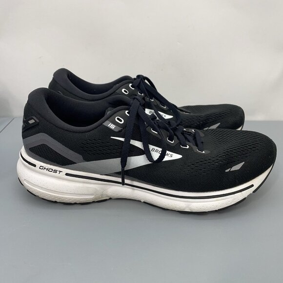 Brooks Ghost 15 Sneakers Shoes Running Training Black Mens 9.5 Wide - Picture 1 of 14